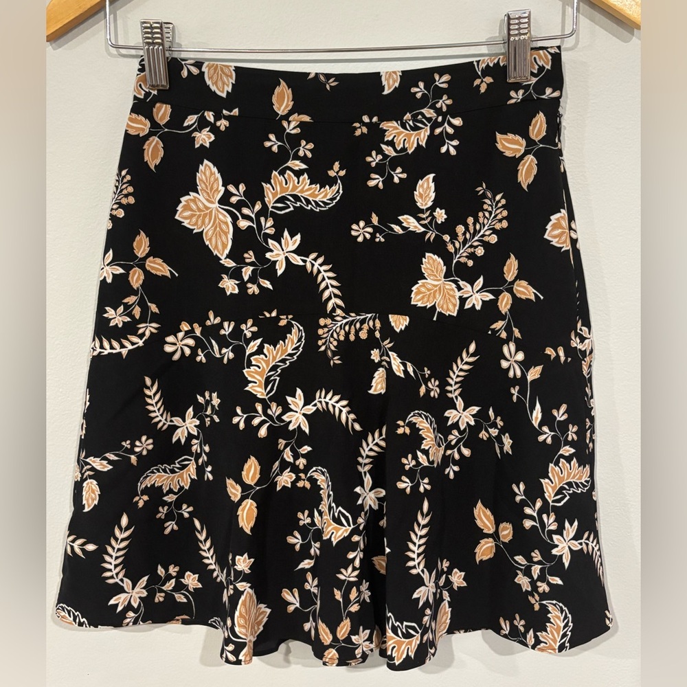 Witchery Tan Pleated A-line Mini Skirt